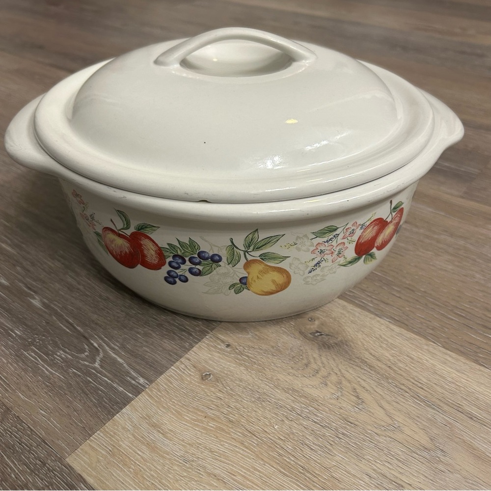 Corelle Coordinates Chutney Stoneware 2.5 Qt Covered Casserole Dish W/ Lid Flaw